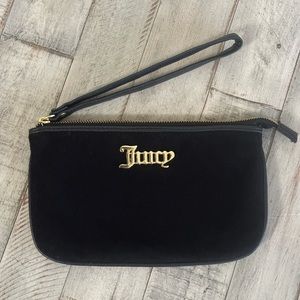 Juicy Couture Black Terry Cloth Wristlet
